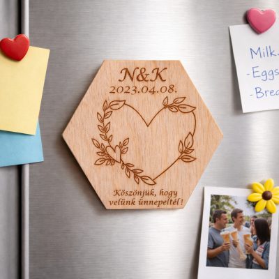 Esküvői Hűtőmágnes (Rombusz alak)
