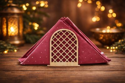 Kockás Szalvétatartó