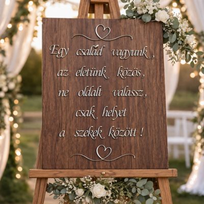 3D Esküvői Tábla