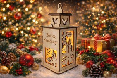 Karácsonyi Mécsestartó Egyedi Szöveggel