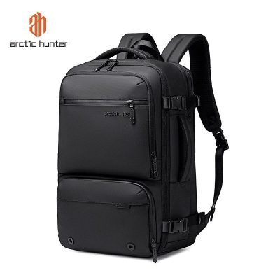 Arctic Hunter fekete vákuumos kompressziós laptoptartós utazótáska, hátizsák