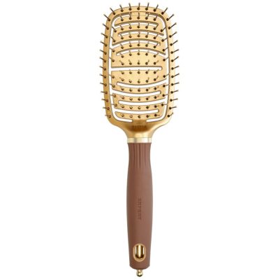 Olivia Garden Expert Care Flex Gold & Brown nylon sörtés hajkefe