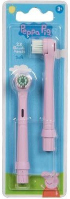 Peppa Malac 2 db pótkefe Pink elemes gyermek fogkeféhez