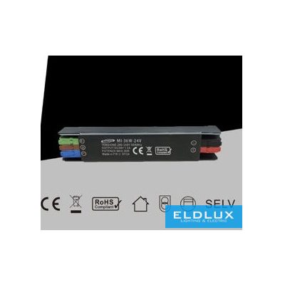 UNIVERSO Mini fémházas tápegység DC:24V 36w 1.5A IP67 145x26x21mm