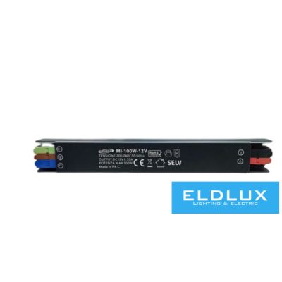 UNIVERSO Mini fémházas tápegység DC:12V 100w 8.33A IP20 200x26x21mm