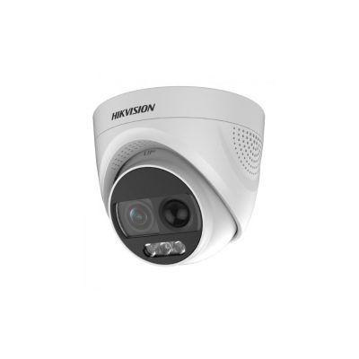 Hikvision DS-2CE72DF3T-PIRXOS(2.8mm) analóg 2 MP turret biztonsági kamera, ColorVu, 2.8 mm fix objektív, megvilágítási távolság 20m, IP67, fém ház, kültéri