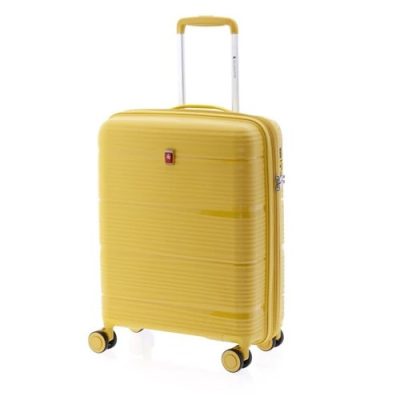 Gladiator Bionic sárga S Ryanair 55x40x20 bővíthető bőrönd, kabinbőrönd