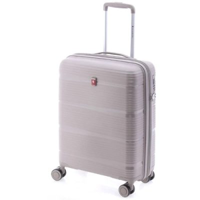 Gladiator Bionic bézs S Ryanair 55x40x20 bővíthető bőrönd, kabinbőrönd