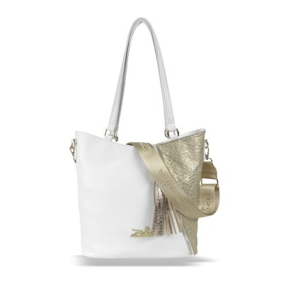 Zellia Női Válltáska 24167 Fehér-Arany - Strus -