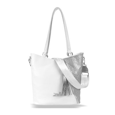 Zellia Női Válltáska 24167 Fehér-Ezüst - Strus -