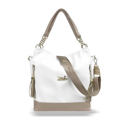 Zellia Női Válltáska 25022 Fehér-Arany