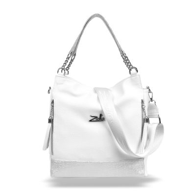 Zellia Női Válltáska 25022 Fehér-Ezüst - Ch -