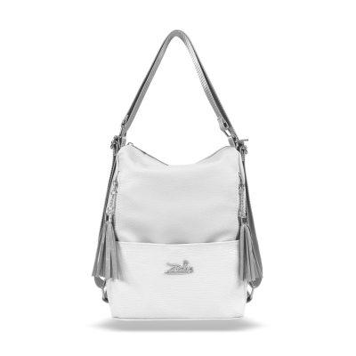 Zellia Női Válltáska/Hátizsáká Alakítható 22199 Fehér - Shiny -