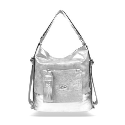 Zellia Női Válltáska/Hátizsáká Alakítható 19010 Ezüst - Monaco-Groove-Bari -