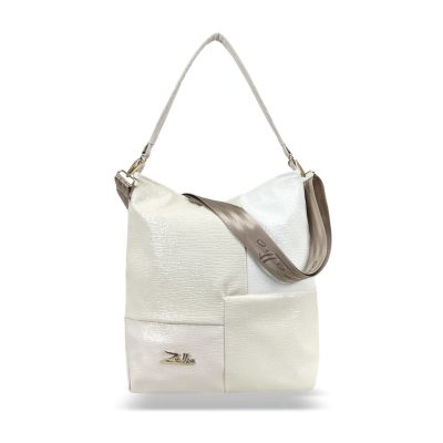 Zellia Női Válltáska Zlb111 Fehér-Beige - Shiny -