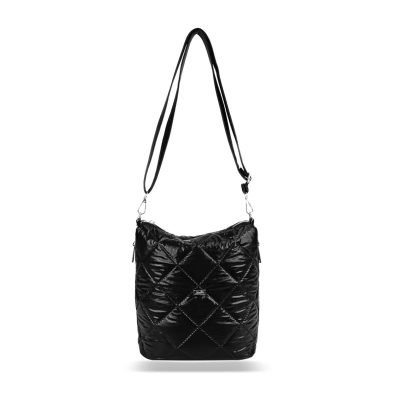 Zellia Női Oldaltáska Zvn23015 Fekete Steppelt - Vízlepergetős -