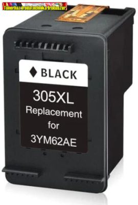UTÁNGYÁRTOTT 305XL TINTAPATRON BLACK (3YM62AE ) 12ML HP nyomtatóhoz