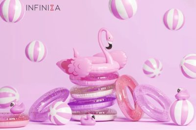 Infiniza strandtörölköző 75x150 cm - Flamingó