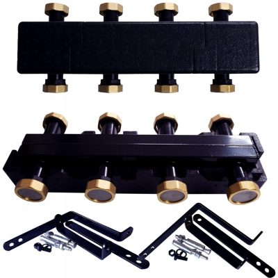 Padlófűtés szivattyúcsoportok elosztója 2 körhöz