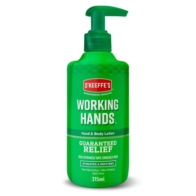 O’Keeffe’s Working Hands Hand & Body Lotion Hidratáló kéz és testápoló krém száraz, repedezett bőrre 315 ml