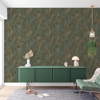 Long River – Márvány Zöld-Arany tapéta