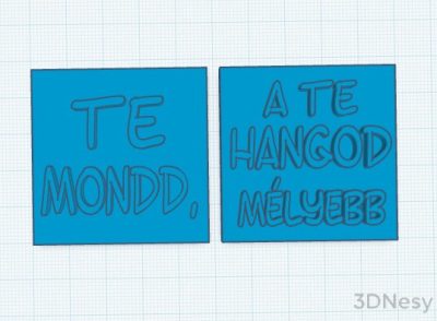 Te mondd, a te hangod mélyebb Süti Mintázó