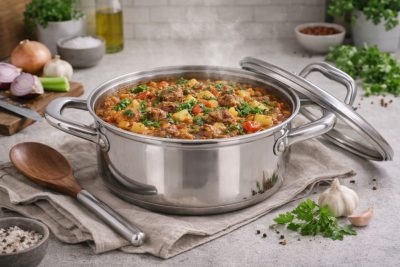 Caesar 3 literes indukciós lábas üveg fedővel, 22 m-es átmérő