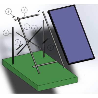 FIVE FP3 síkkollektor napkollektor prémium álló szerelő keret. Univerzális: ferde tetőre, lapos tetőre vagy talajra 9 év garanciával!