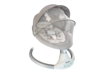 Mama Kiddies prémium 2az1-ben elektromos hinta és pihenőszék távirányítóval szürke színben + ajándékok