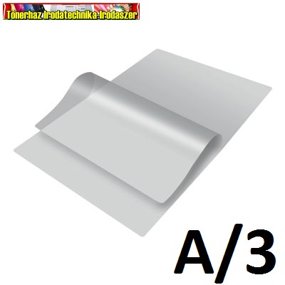 Laminálófólia A3/75-80mic fényes 100db/dob (303x426mm)