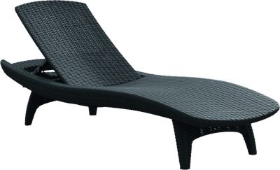 Keter Pacific állítható exkluzív polyrattan kerti nyugágy - grafit 