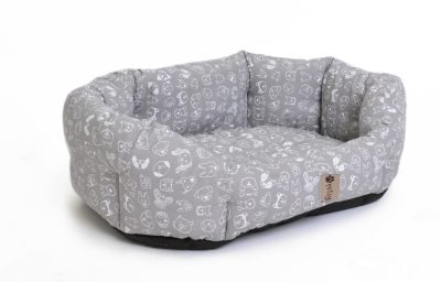 Petsy Max pamut kutyafekhely 50 cm, szürke/fehér mintás