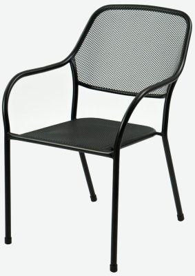 Rojaplast ZWMC-002 fém kerti szék – fekete