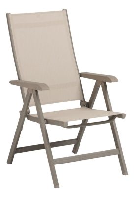 KETTLER BASIC PLUS alumínium dönthető kerti szék – taupe / bézs