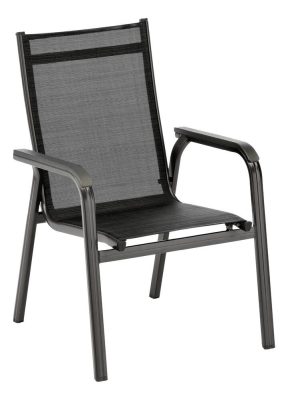 KETTLER BASIC PLUS alumínium rakásolható kerti szék – antracit / antracit