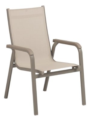 KETTLER BASIC PLUS alumínium rakásolható kerti szék – taupe / bézs