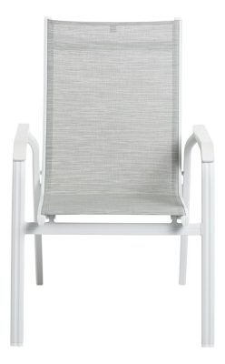 KETTLER BASIC PLUS alumínium rakásolható kerti szék – fehér / világosszürke