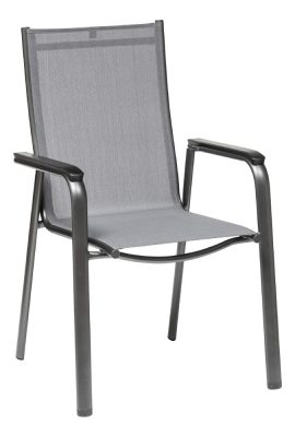 KETTLER CIRRUS alumínium rakásolható kerti szék – ezüst / szürke