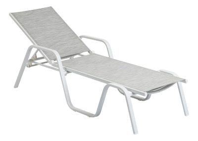 KETTLER BASIC PLUS alumínium napozóágy – fehér / világosszürke