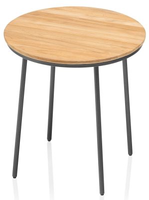 KETTLER TRIBE oldalasztal Ø 50 cm – antracit / teak
