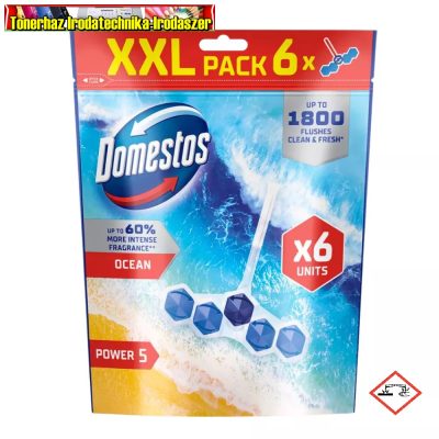 DOMESTOS Power5 Maxi Pack WC frissítő blokk Ocean ( 6x50gr ) (wc illatosító)