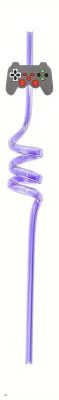GAMER KONTROLLERES SZÍVÓSZÁL - LILA/SZÜRKE