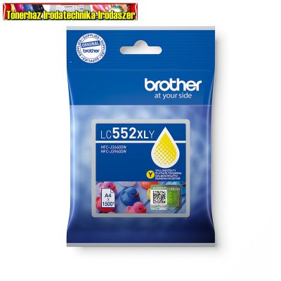 Brother LC552XL Y yellow eredeti tintapatron