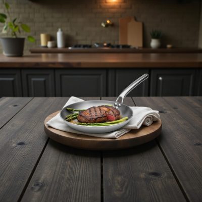 Carbone Plus Vas serpenyő 24 cm, üreges nyél, de Buyer