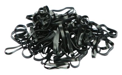 EF-ES szilikon hajgumi, fekete széles