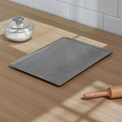 Sütőlemez, 40x30 cm, 45°felhajtás, de Buyer, kékvas