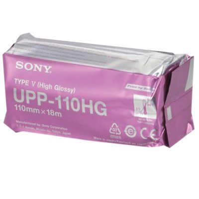 Sony UPP - 110HG egy magas fényű, fekete‑fehér thermális papírtekercs