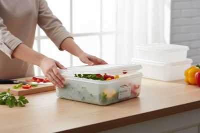 Denox GN edény 1/2 65 mm 4 liter ételtároló légmentesen záró fedővel