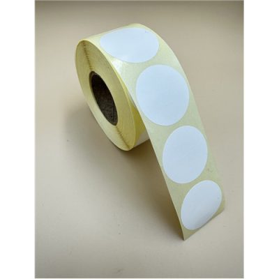 35mm termál transzfer FEHÉR körcímke 1000 db/40