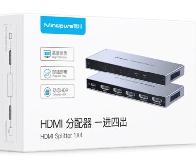 1x4 HDMI videókijelző adapter átalakítóhoz 1 bemenetes 4 kimenetes elosztó duplikált tükörképernyőhöz splitter